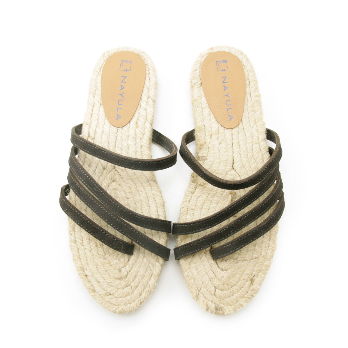 Strappy flat sandals espadrille #NA804 'Tree' [D. GRAY]