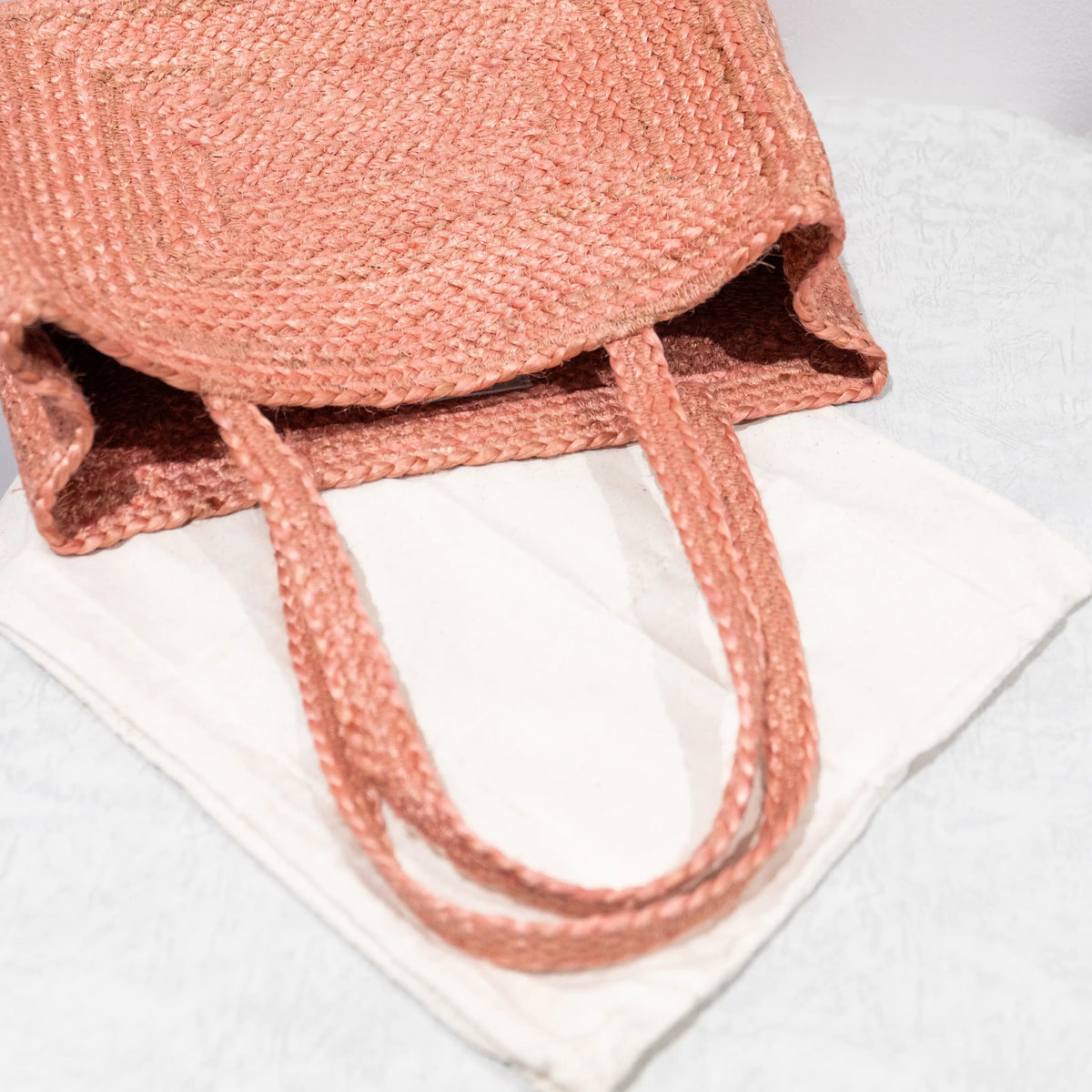 Jute Long strap Squre Sholder bag #NA909 'Sand' [PINK]