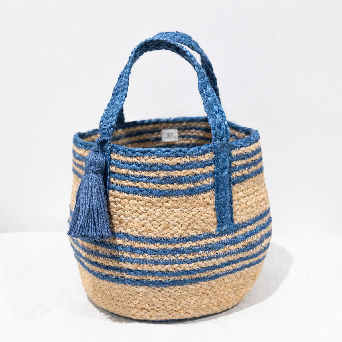 Round shape Vanity Tote bag #NA501S 'Rock' [BLUE]
