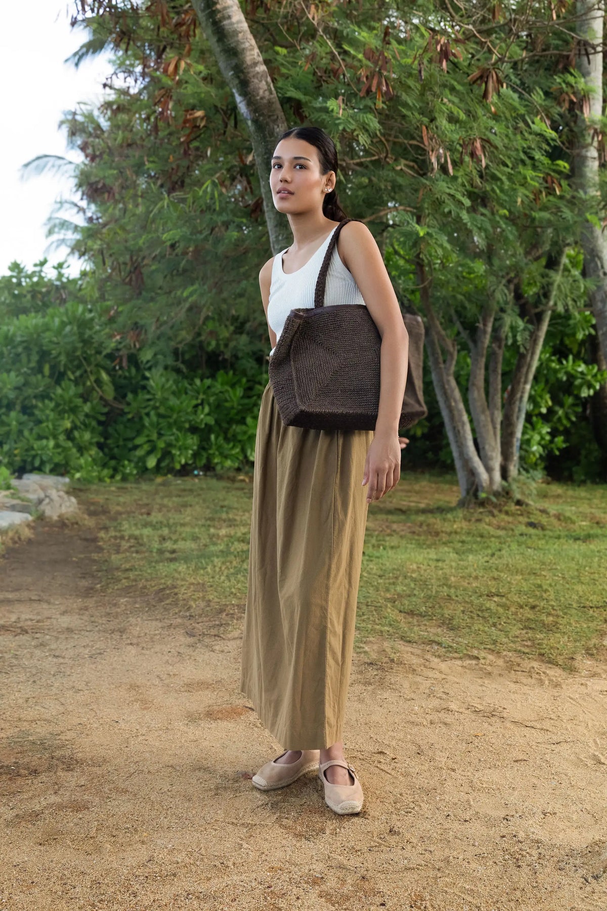 Square toe Mary Jane Espadrilles shoes #NA811 'Soil' [ARME GREEN]
