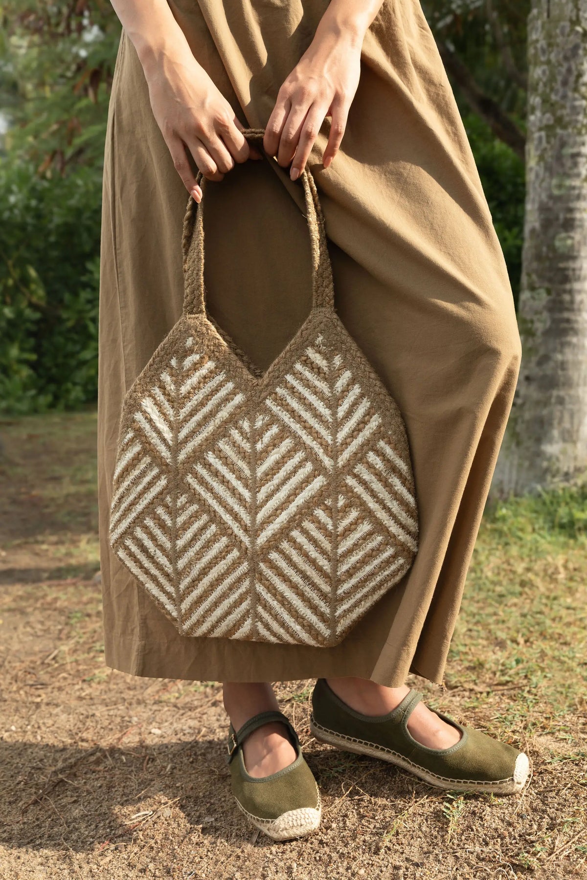 Square toe Mary Jane Espadrilles shoes #NA811 'Soil' [ARME GREEN]