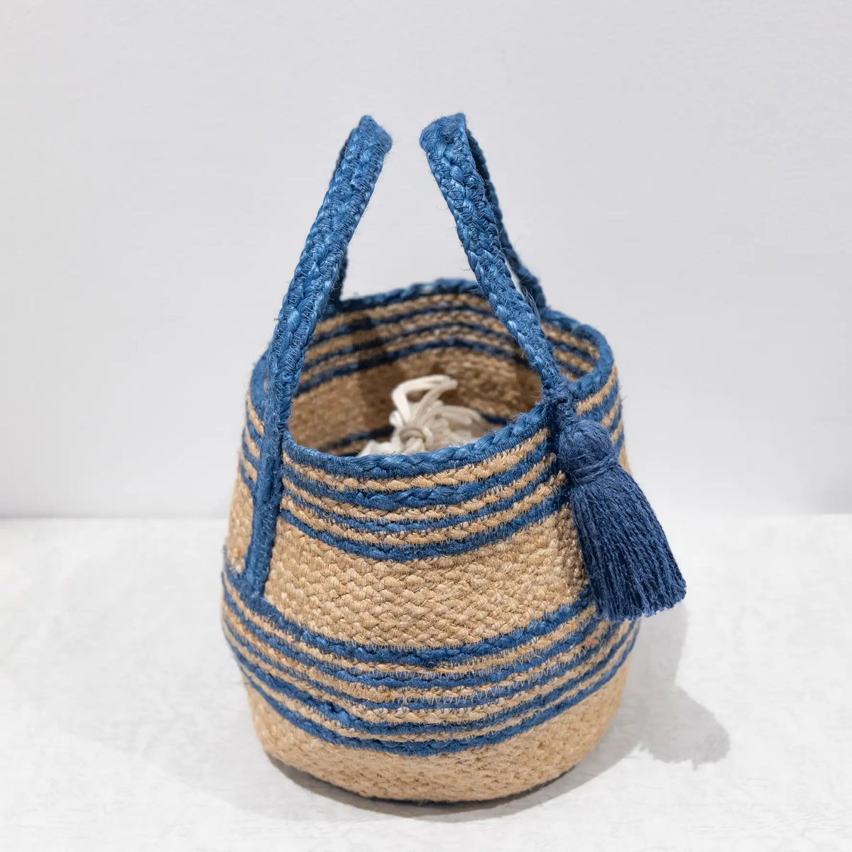 Round shape Vanity Tote bag #NA501S 'Rock' [BLUE]