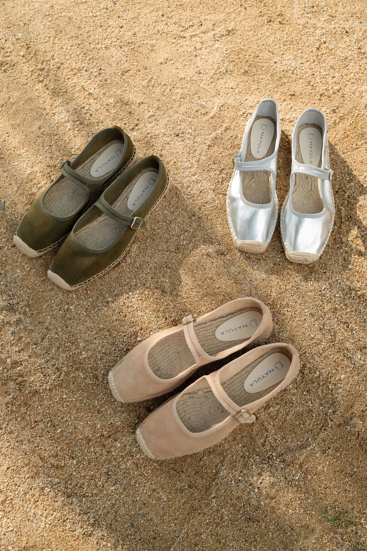 Square toe Mary Jane Espadrilles shoes #NA811 'Soil' [ARME GREEN]