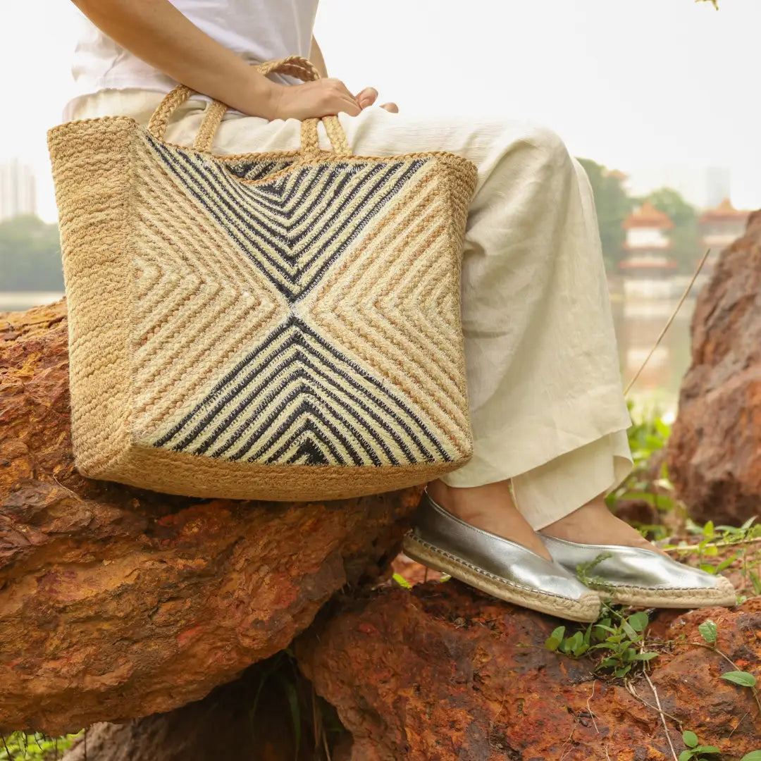 Square toe pointy shape flats espadrille #NA806 'Grass' [D. SILVER]