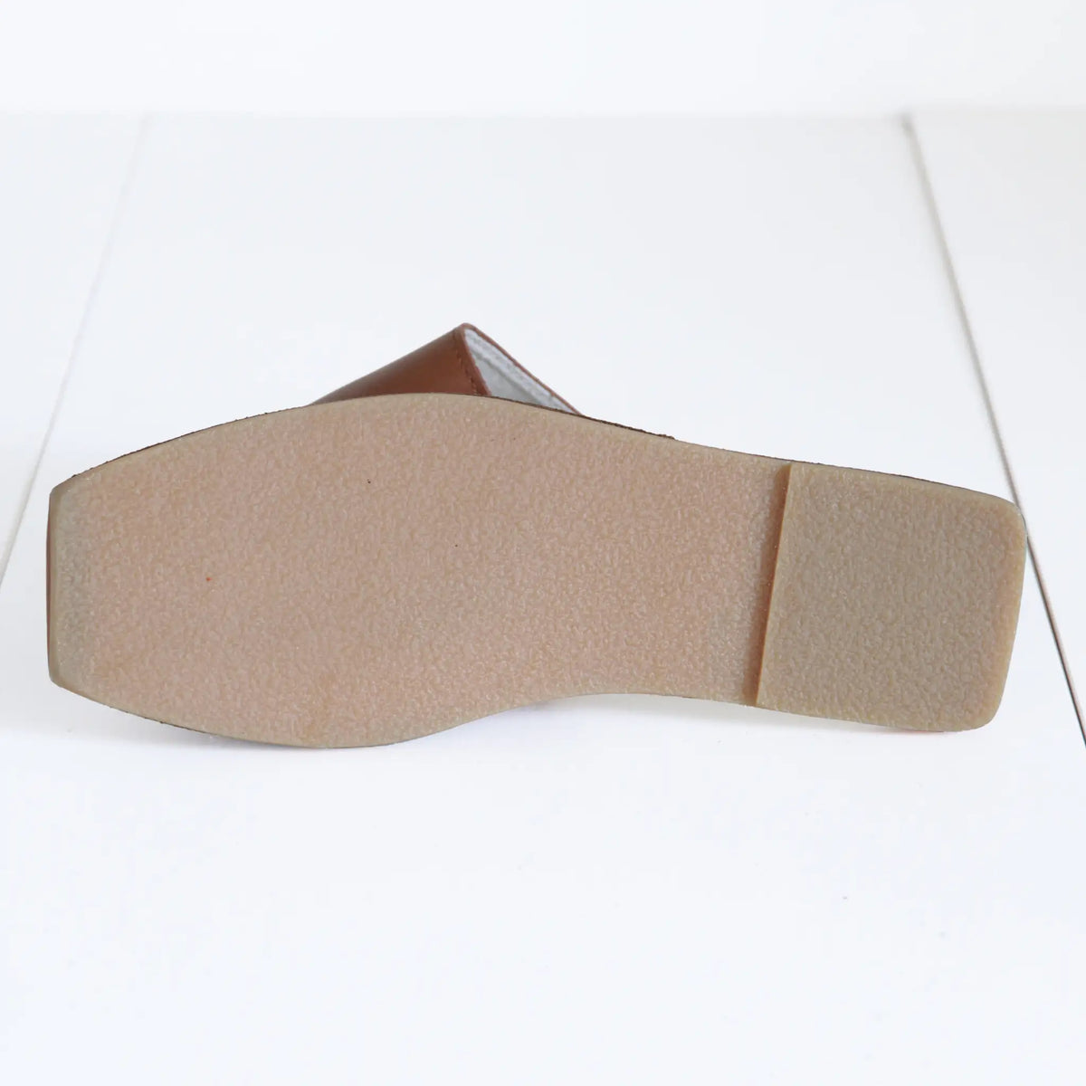 Unisex Square toe Jute insole flats mule #NA809 'Marble' [CAMEL]