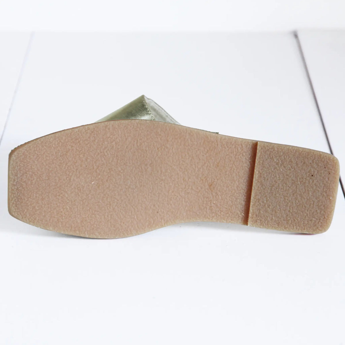 Square toe Jute insole flats mule #NA809 'Marble' [L.Gold]