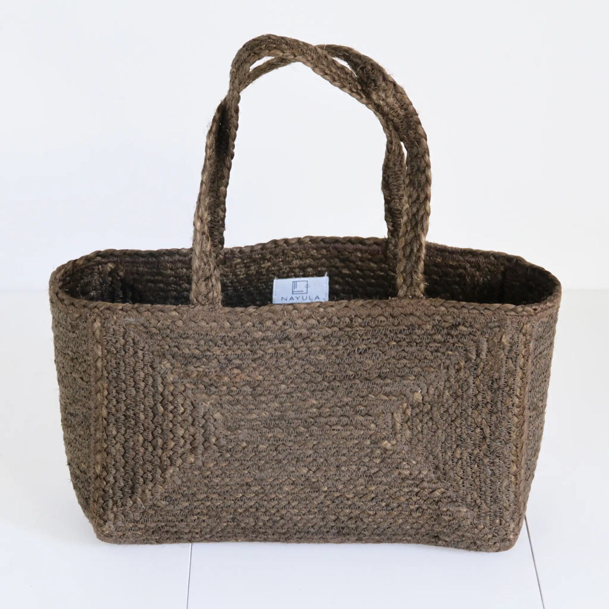 Jute Long strap Squre Sholder bag #NA909 'Sand' [COGNAC]