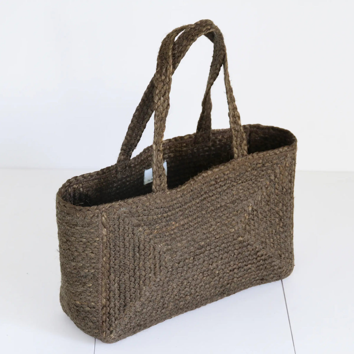 Jute Long strap Squre Sholder bag #NA909 'Sand' [COGNAC]