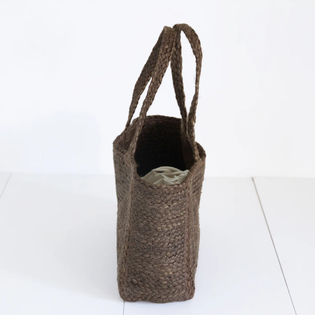 Jute Long strap Squre Sholder bag #NA909 'Sand' [COGNAC]