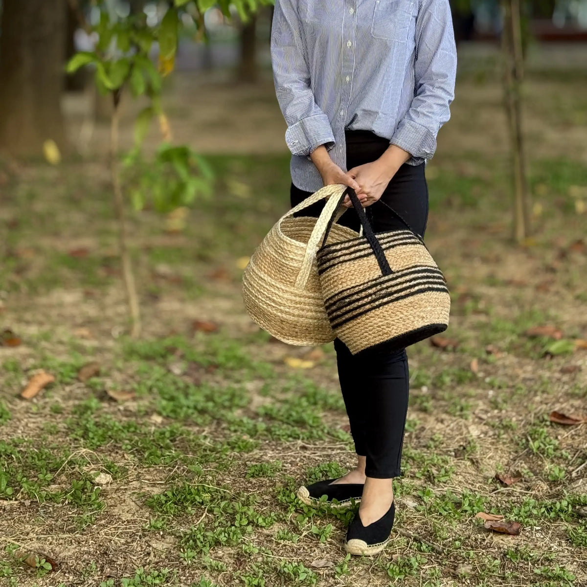 Square toe pointy shape flats espadrille #NA806 'Grass' [D. SILVER]