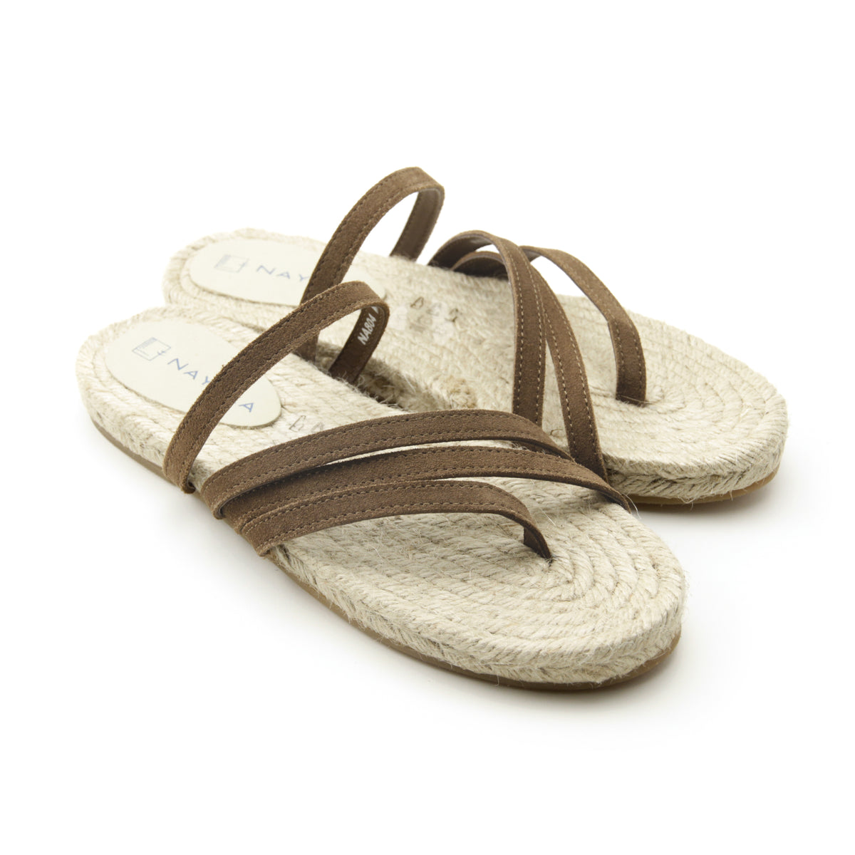 Sandal datar bertali espadrille #NA804 'Tree' [BROWN]