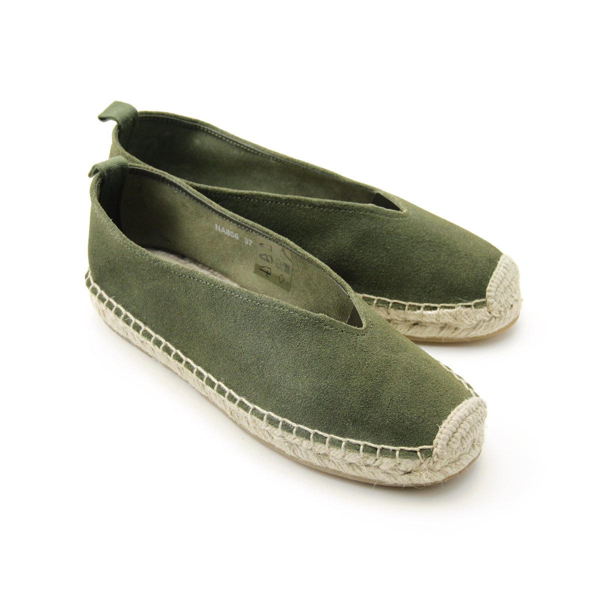 Square toe pointy shape flats espadrille #NA806 'Grass' [GREEN]