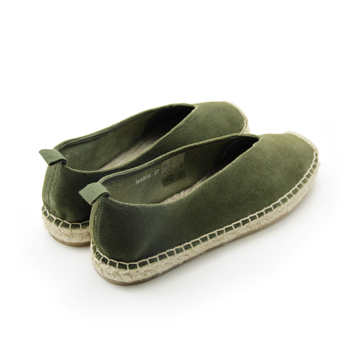 Square toe pointy shape flats espadrille #NA806 'Grass' [GREEN]