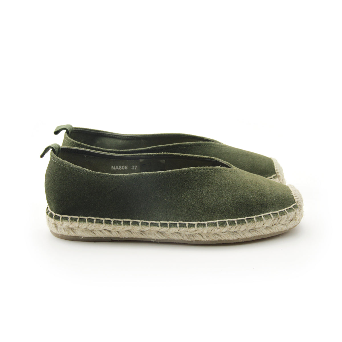 Square toe pointy shape flats espadrille #NA806 'Grass' [GREEN]