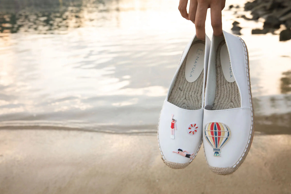 Slip on basic Espadrilles shoes #NA810 'Sun' [WHITE]