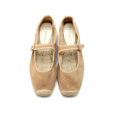 Square toe Mary Jane Espadrilles shoes #NA811 'Soil' [BEIGE]