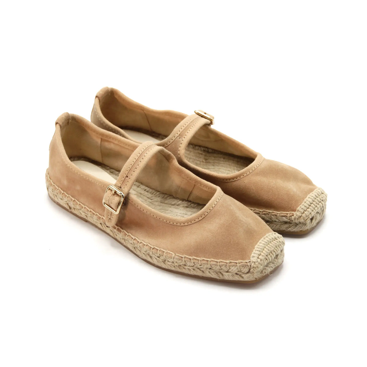 Square toe Mary Jane Espadrilles shoes #NA811 'Soil' [BEIGE]