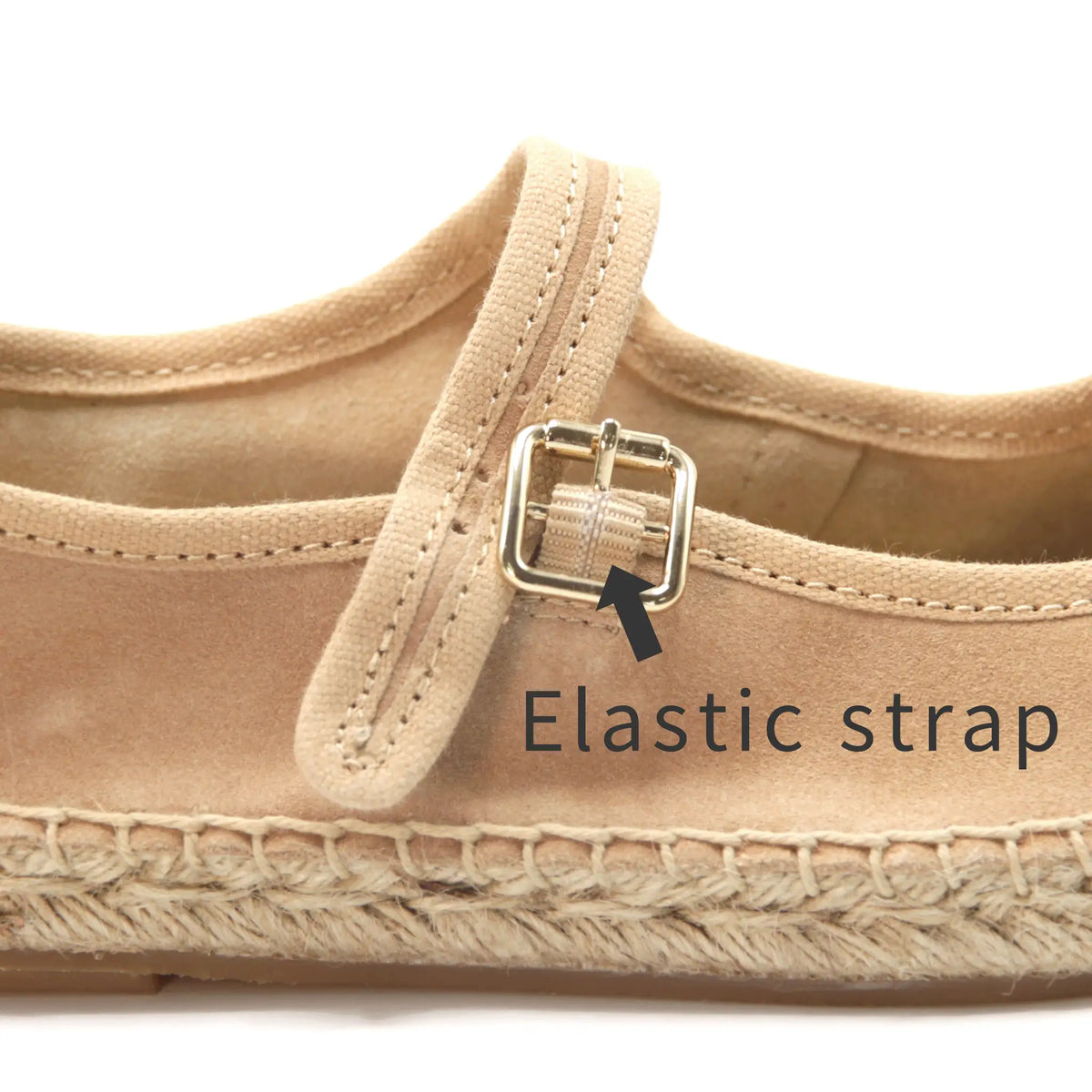 Square toe Mary Jane Espadrilles shoes #NA811 'Soil' [BEIGE]