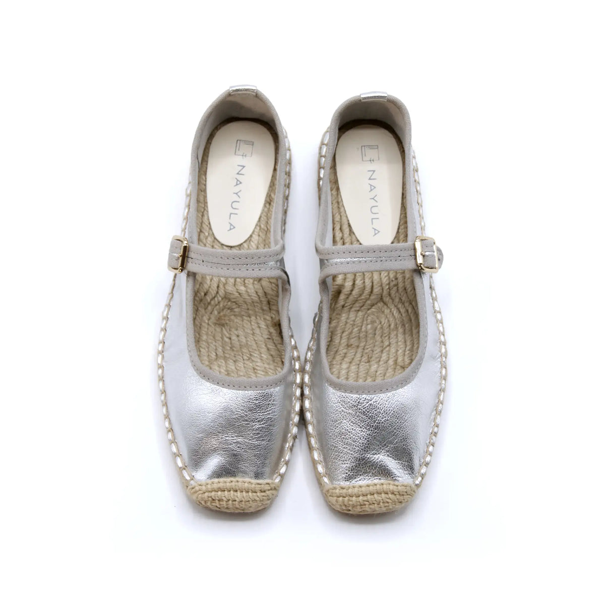Square toe Mary Jane Espadrilles shoes #NA811 'Soil' [D.SILVER]