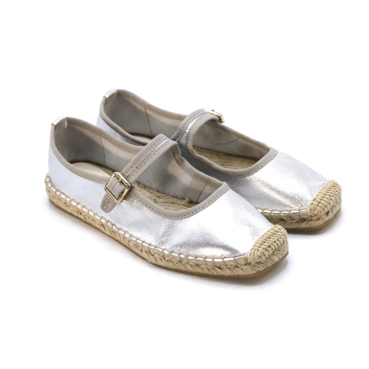 Square toe Mary Jane Espadrilles shoes #NA811 'Soil' [D.SILVER]
