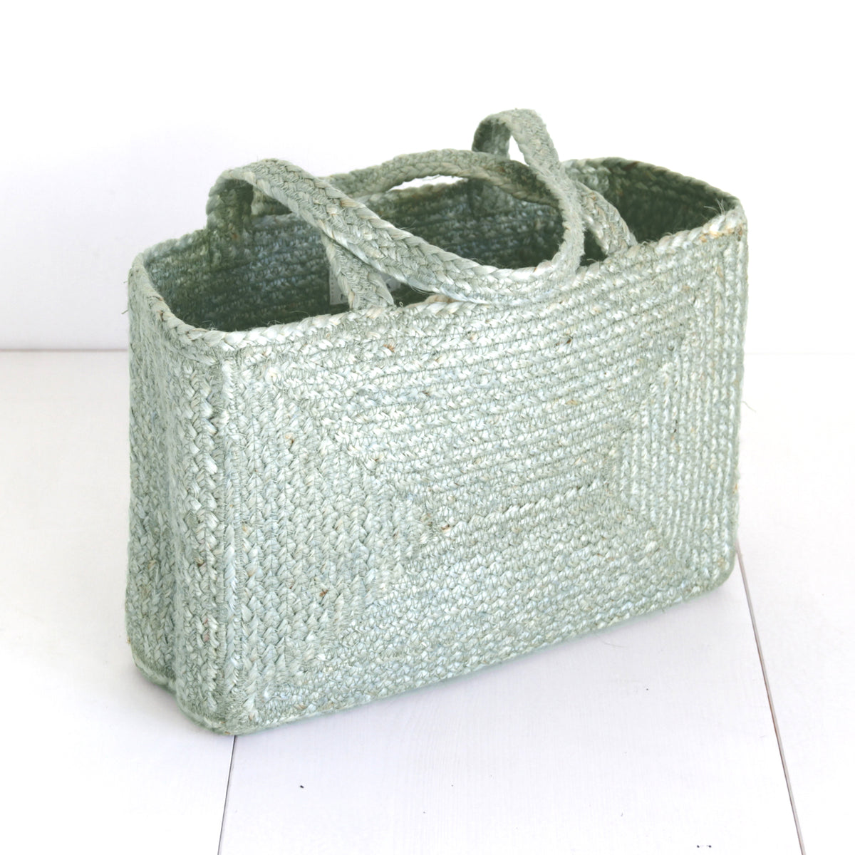 Jute Long strap Squre Sholder bag #NA909 'Sand' [LT. BLUE]