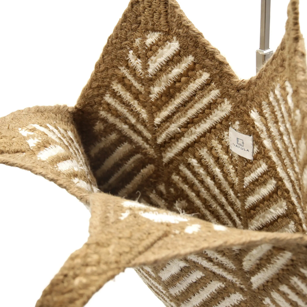Jute Flat shape shoulder bag #NA912 'Pinecone' [GOLD BROWN]