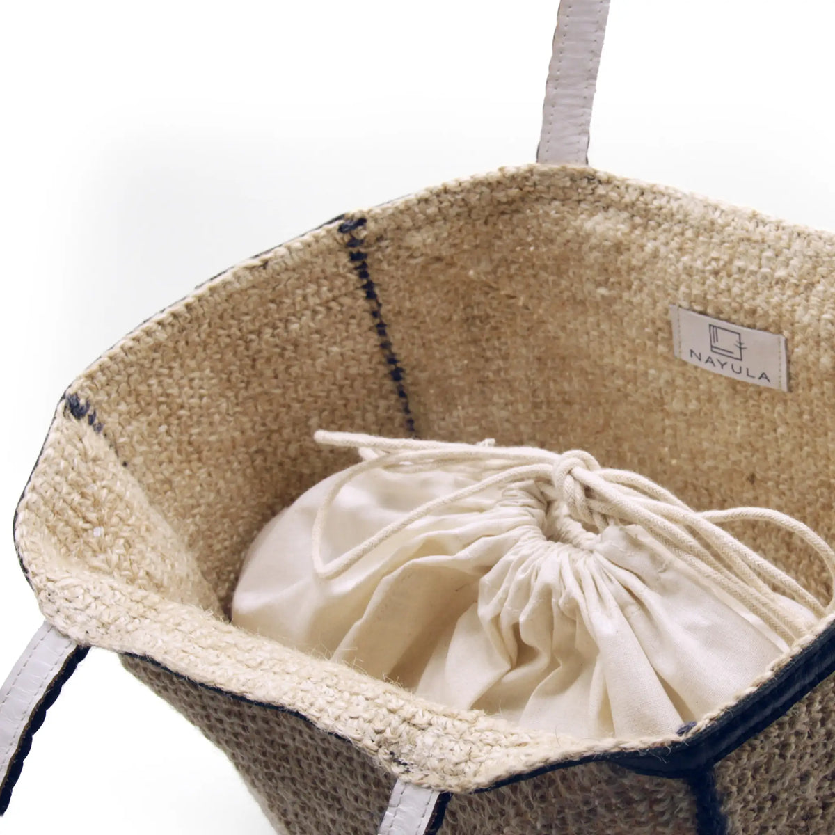 Jute Square crochet sholder bag #NA915 'River' [BLUE]