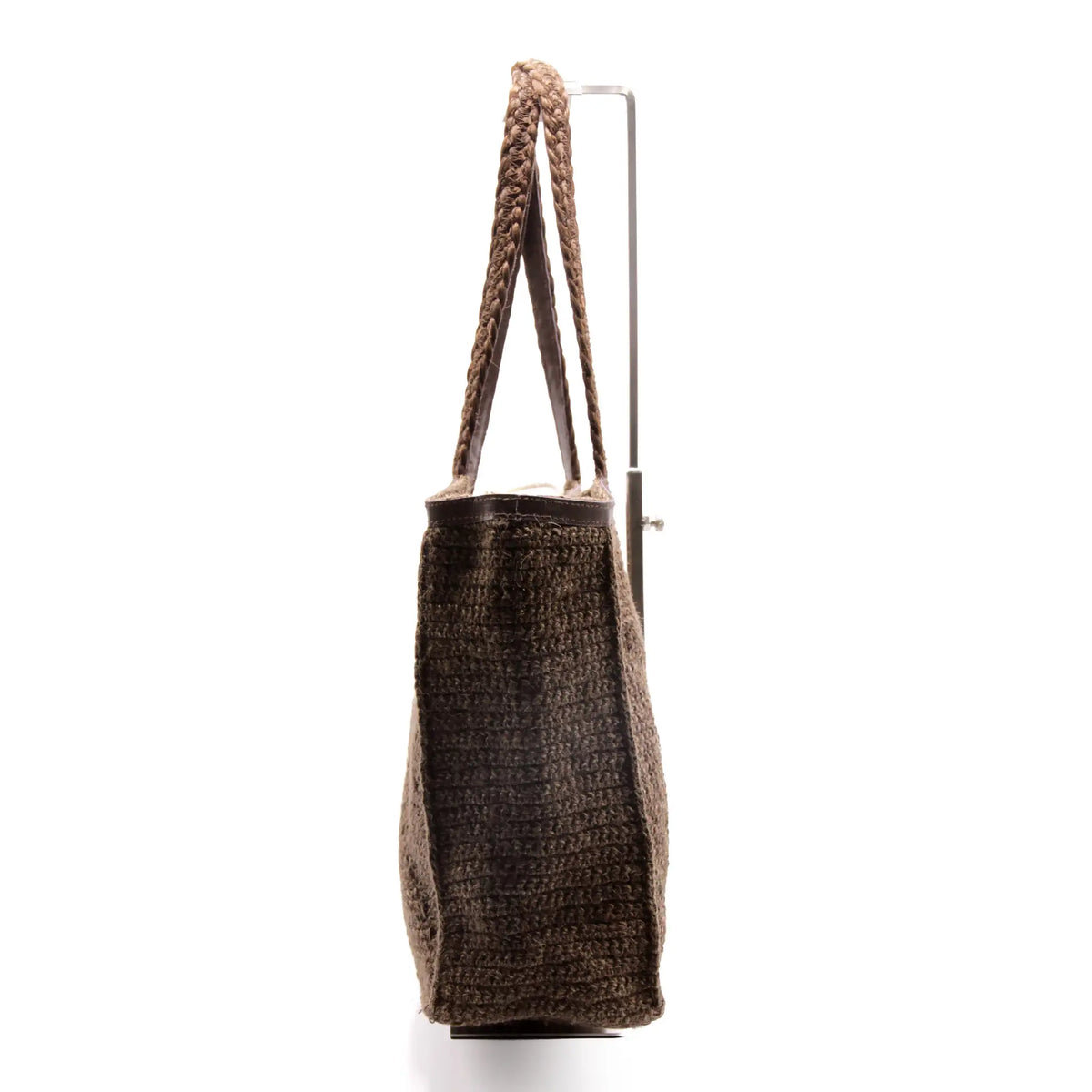 Jute Square crochet sholder bag #NA915 'River' [BROWN]