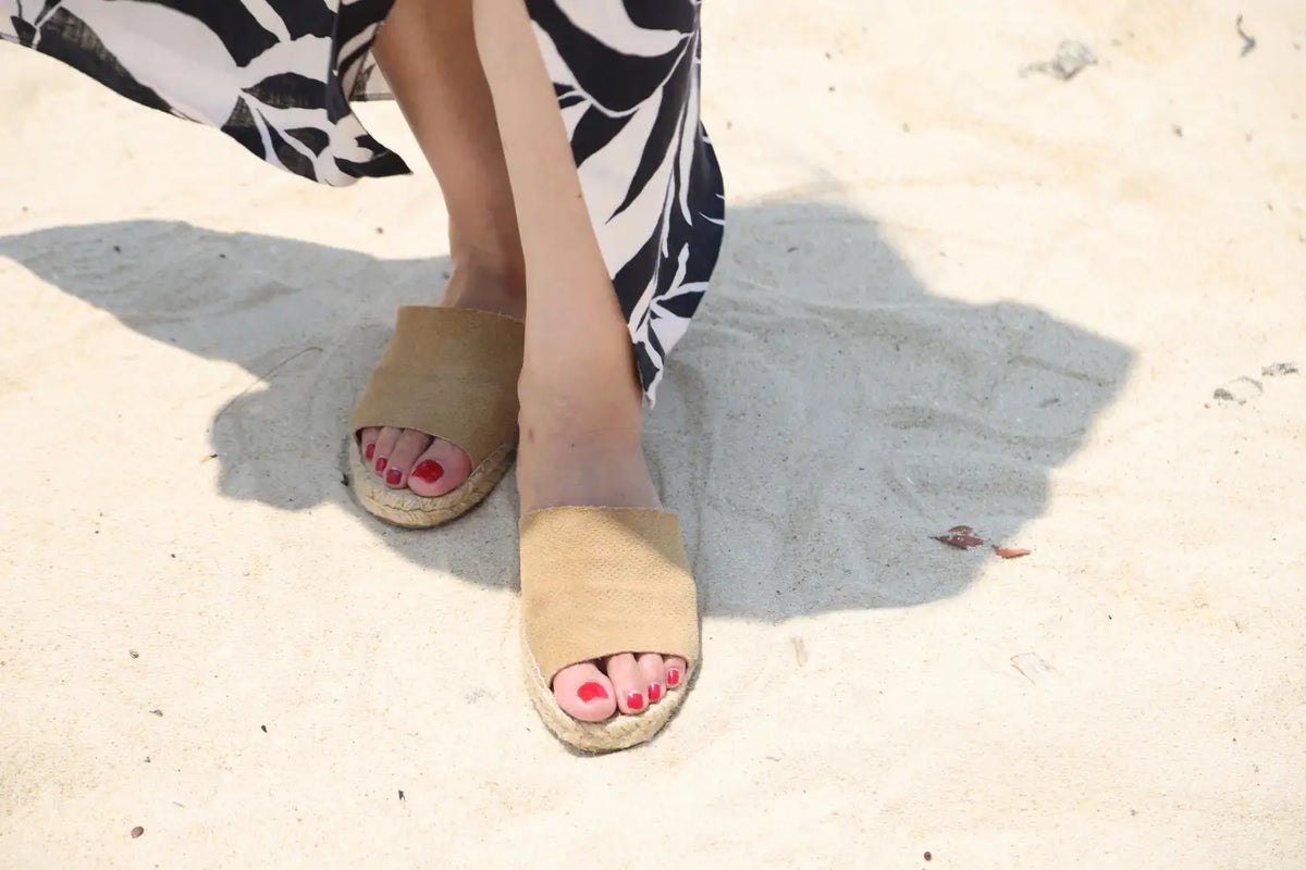 Sandal geser espadrille #NA803 'Ocean' [L. GOLD]