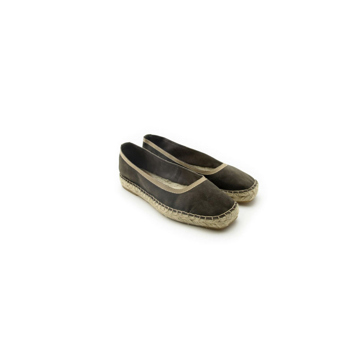 Square toe ballet flats espadrille #NA802 'Leaf' [D. GRAY]