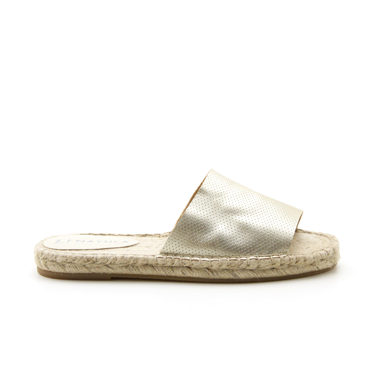 Slide sandals espadrille #NA803 'Ocean' [L. GOLD]