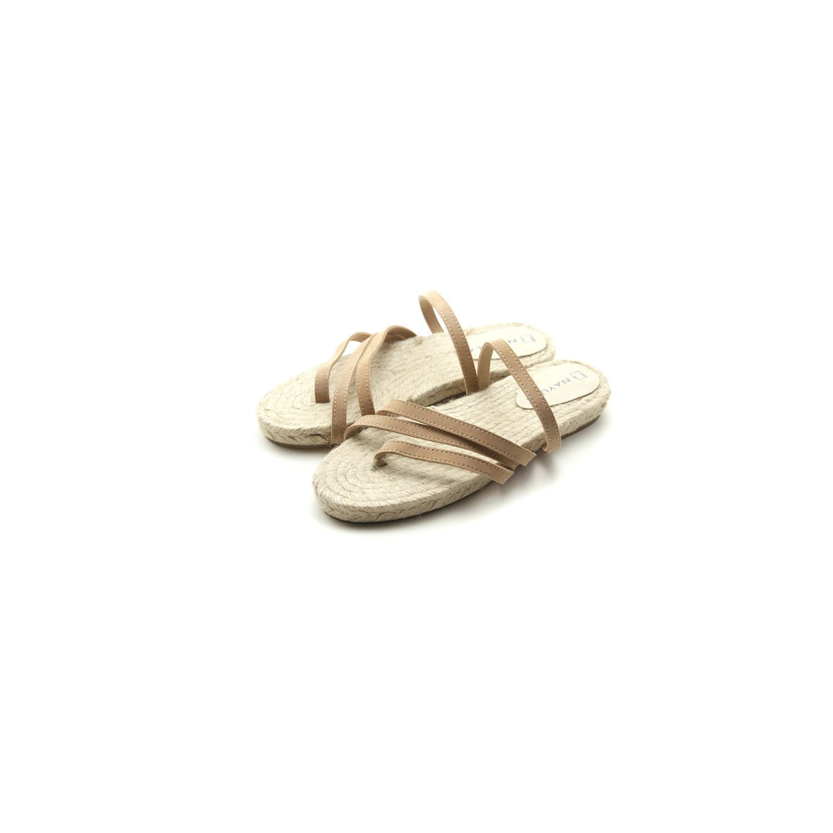 Sandal datar bertali espadrille #NA804 'Tree' [L. BEIGE]